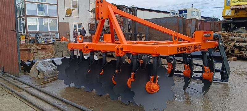 Борона дисковая навесная БДН 2,4х2Н с амортизаторами катка, 14 рабочих органов купить в Брянске – «БДН-АгроКубань», 3
